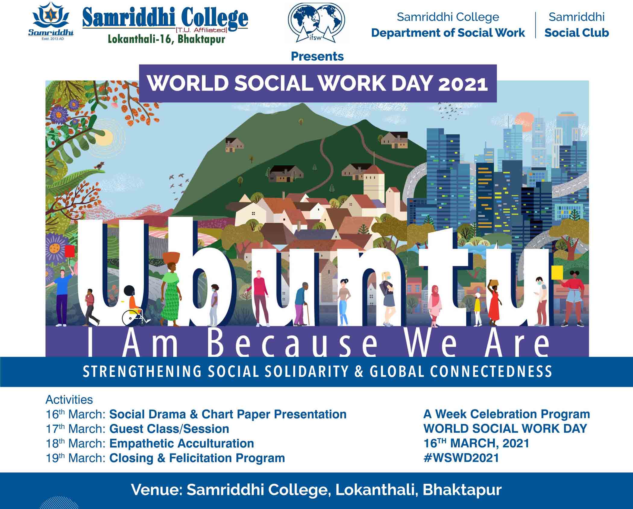 World Social Work Day Celebration Program 2021 Samriddhi College